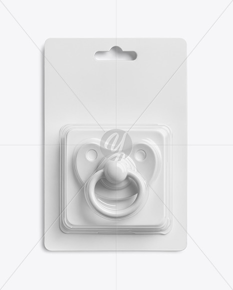 Blister Packaging with Rubber Pacifier Mockup