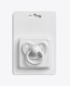 Blister Packaging with Rubber Pacifier Mockup