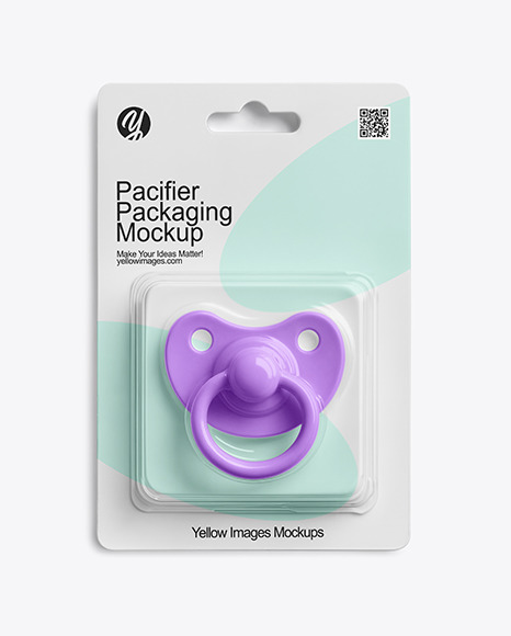 Blister Packaging with Rubber Pacifier Mockup - Product package mockup