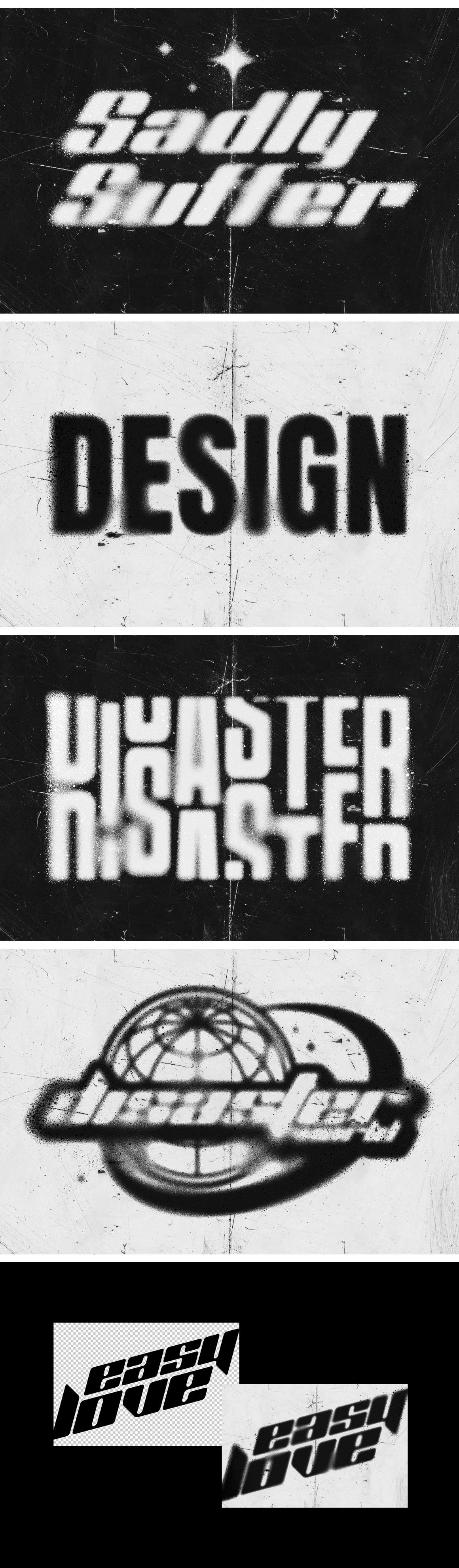 Spray Blurred Text & Logos Effect Spray Blurred Text & Logos Effect