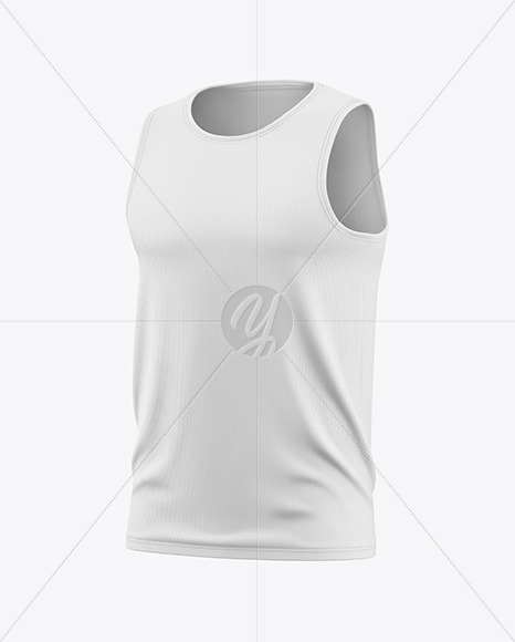 Men's Sleeveless Shirt Mockup - Half Side View