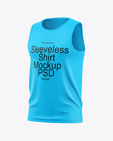 Men's Sleeveless Shirt Mockup - Half Side View