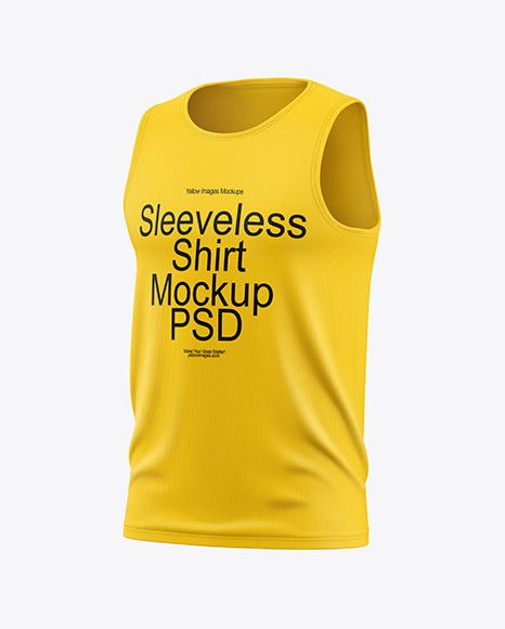 Men's Sleeveless Shirt Mockup - Half Side View