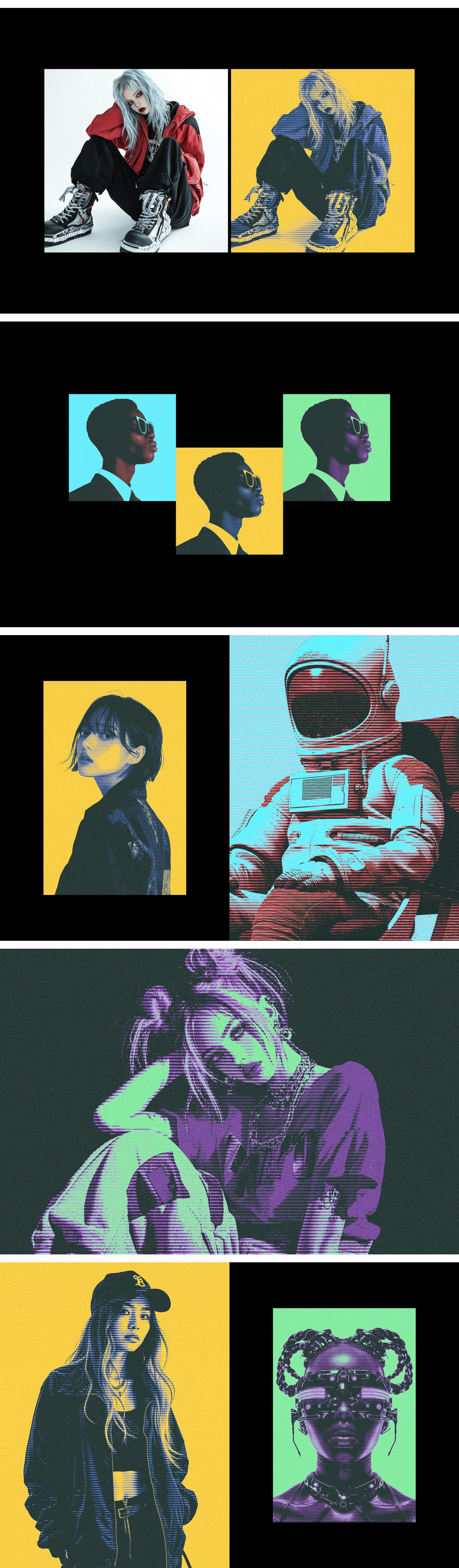 Glitched Lines Photo Effect Glitched Lines Photo Effect