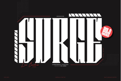 Surge Font - Decorative typeface