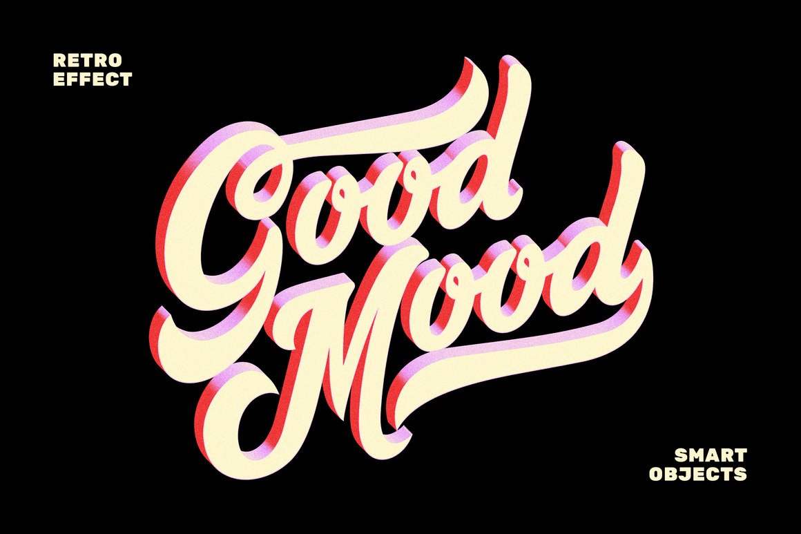 Vintage 3D Text & Logo Effect Vintage 3D Text & Logo Effect