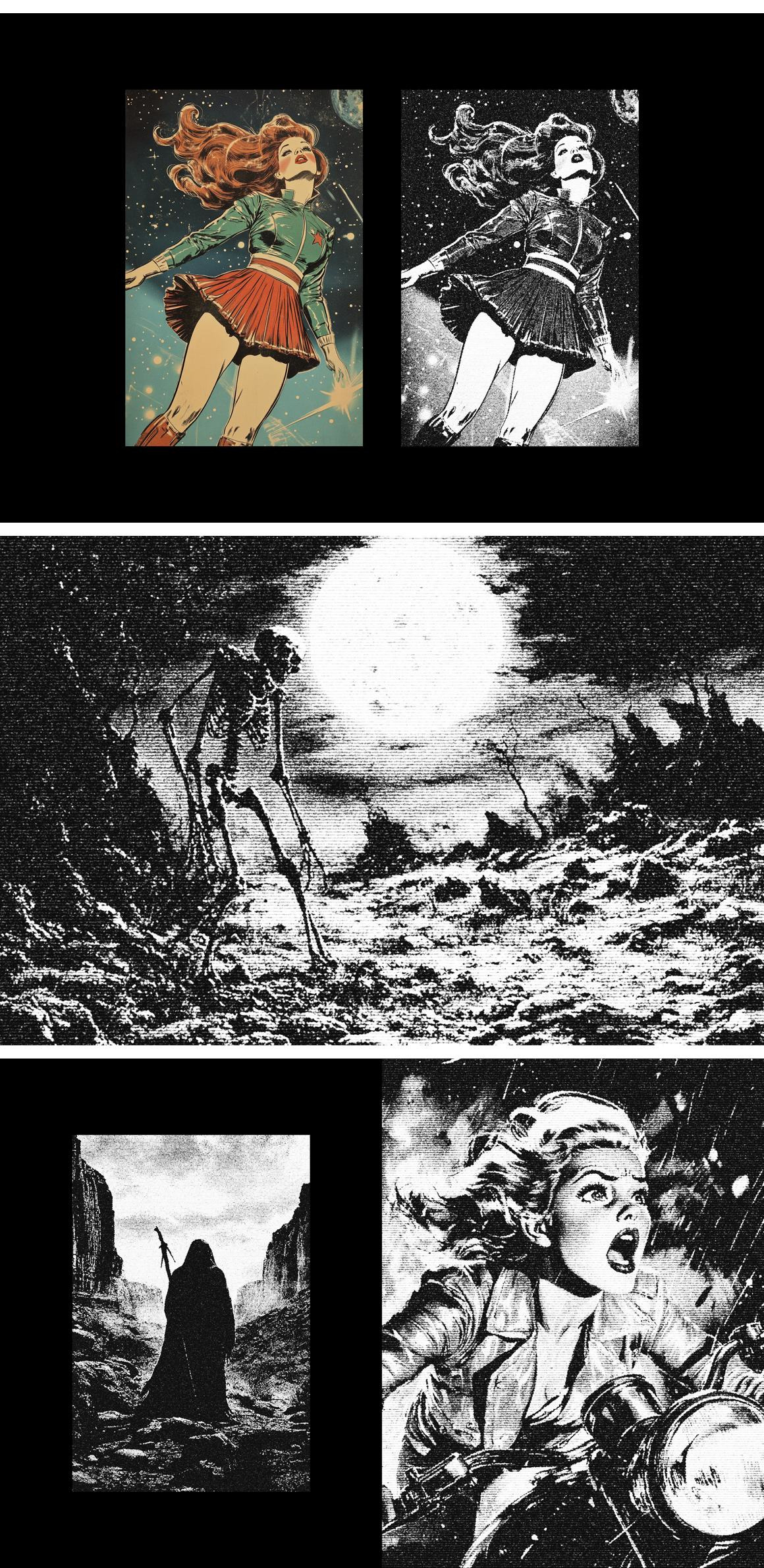 Retro Noir Print Photo Effect Retro Noir Print Photo Effect