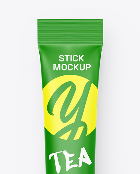 Matte Tea Stick Sachet Mockup