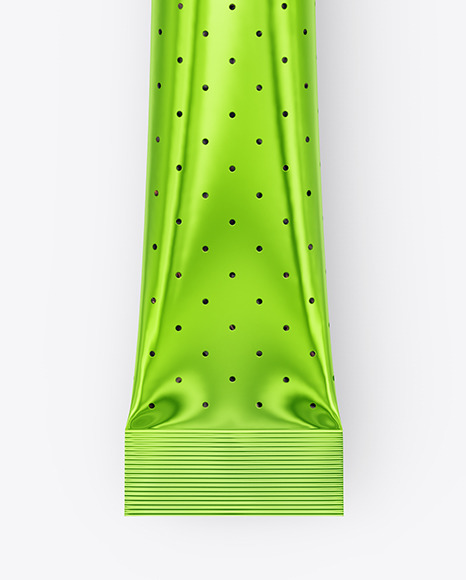 Glossy Metallic Tea Stick Sachet Mockup
