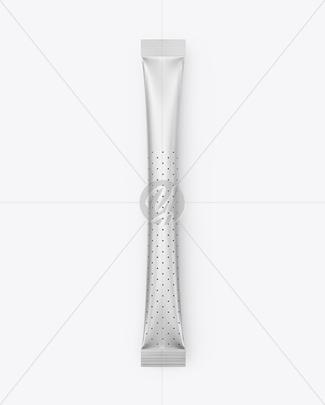 Matte Metallic Stick Sachet Mockup