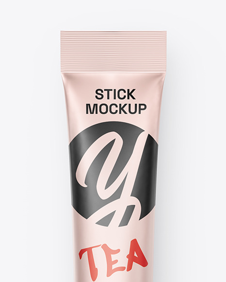 Matte Metallic Stick Sachet Mockup