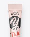 Matte Metallic Stick Sachet Mockup