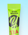 Matte Metallic Stick Sachet Mockup