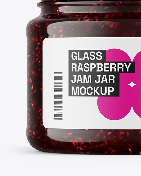 Raspberry Jam Jar Mockup