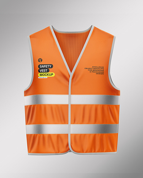 Safety Vest Mockup - Front View