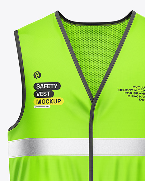 Safety Vest Mockup - Front View