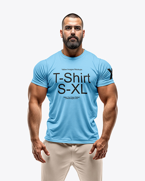 Bodybuilder Wearing a Tight Fit T-Shirt and Pants Mockup - Beautiful+Body.+Rear+View+Of+Beautiful+Young+Women+In+...