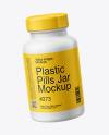 Plastic Pill Bottle with Hands Mockup