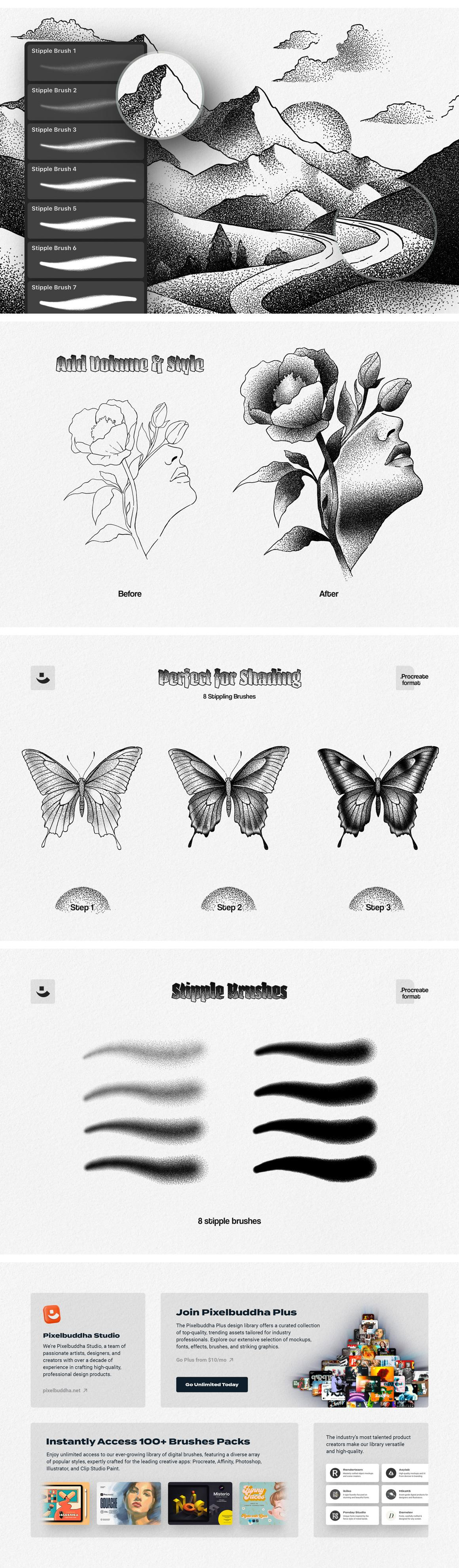 Procreate Stipple Brushes Procreate Stipple Brushes