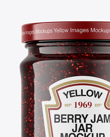 Raspberry Jam Jar Mockup