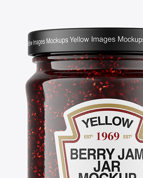 Raspberry Jam Jar Mockup