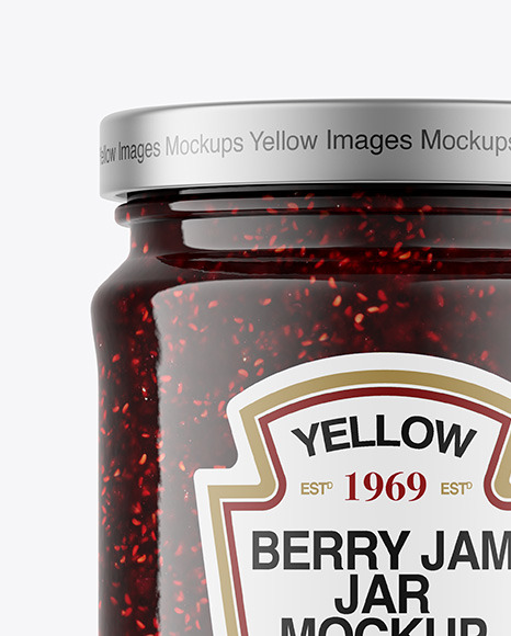 Raspberry Jam Jar Mockup
