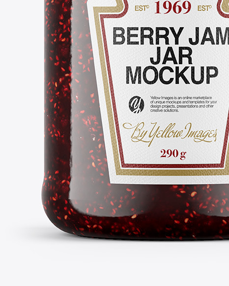 Raspberry Jam Jar Mockup