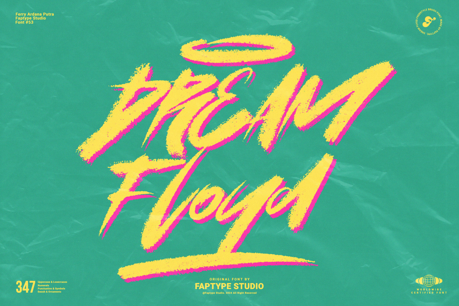 Dream Floyd | Retro Brush Poster Branding Font Dream Floyd | Retro Brush Poster Branding Font