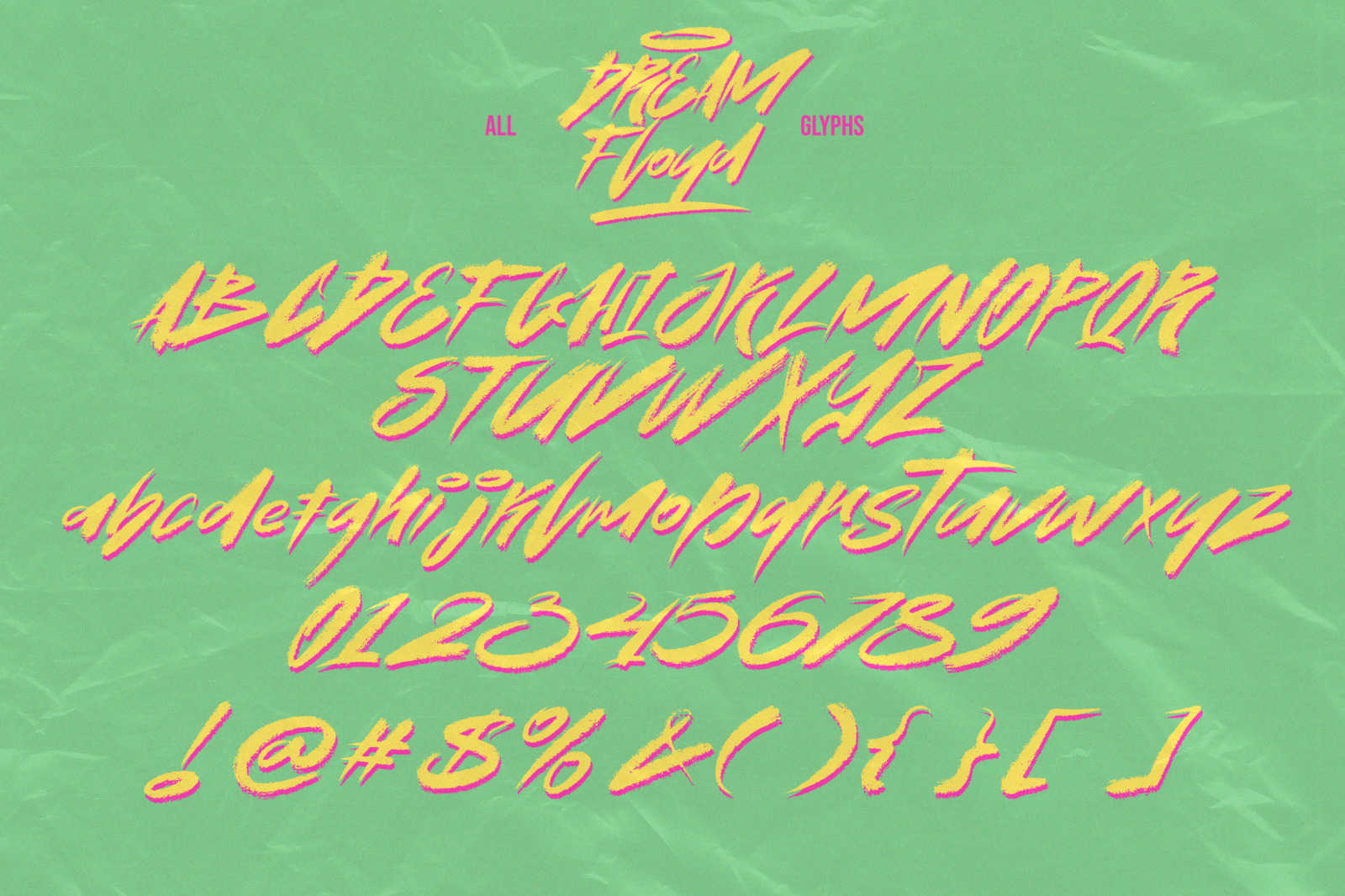 Dream Floyd | Retro Brush Poster Branding Font Dream Floyd | Retro Brush Poster Branding Font