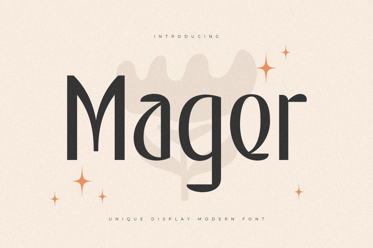 Mager - Unique Display Modern Font Mager - Unique Display Modern Font