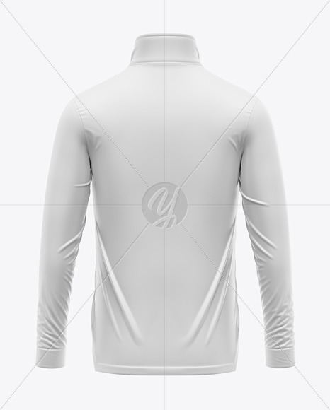 Zipper High Neck Long Sleeve Jersey Mockup