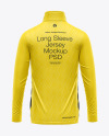 Zipper High Neck Long Sleeve Jersey Mockup