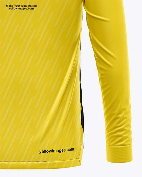 Zipper High Neck Long Sleeve Jersey Mockup