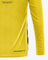 Zipper High Neck Long Sleeve Jersey Mockup