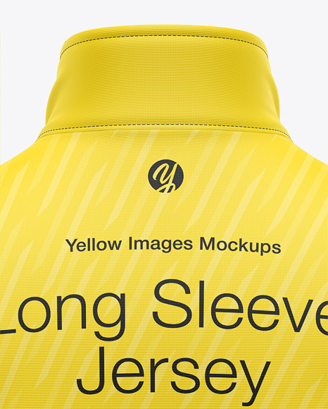 Zipper High Neck Long Sleeve Jersey Mockup