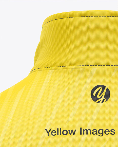Zipper High Neck Long Sleeve Jersey Mockup