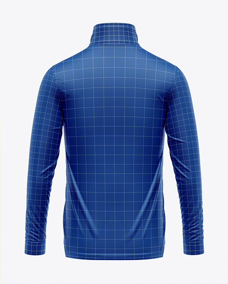 Zipper High Neck Long Sleeve Jersey Mockup