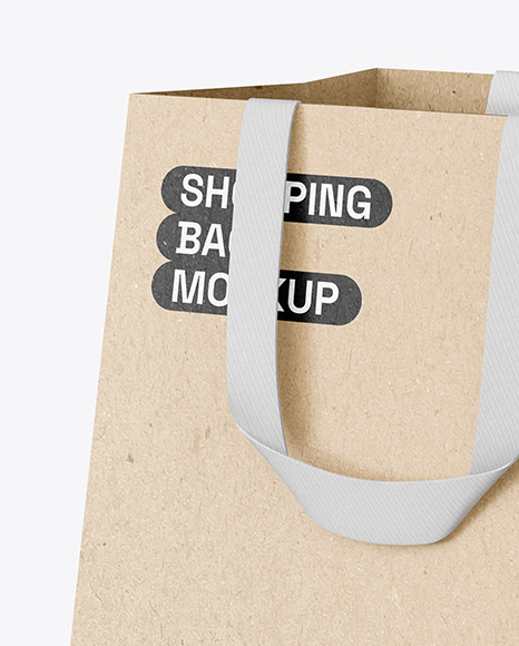 Kraft Paper Shopping Bag Mockup