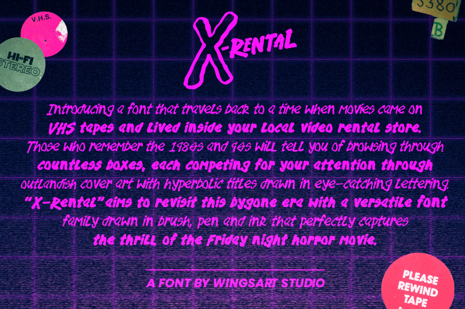 X-Rental - 1980s Retro Horror Font X-Rental - 1980s Retro Horror Font