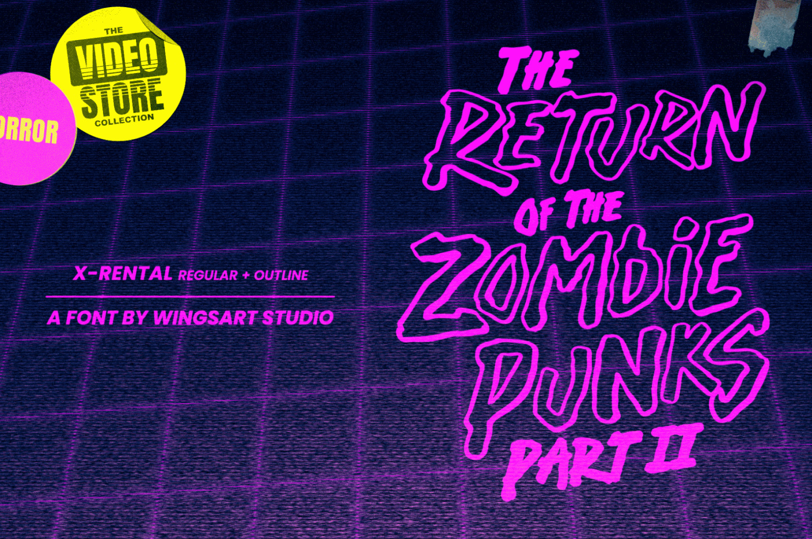 X-Rental - 1980s Retro Horror Font X-Rental - 1980s Retro Horror Font