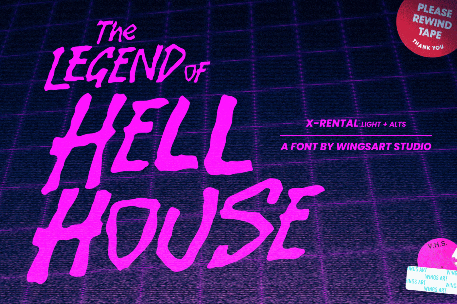 X-Rental - 1980s Retro Horror Font X-Rental - 1980s Retro Horror Font