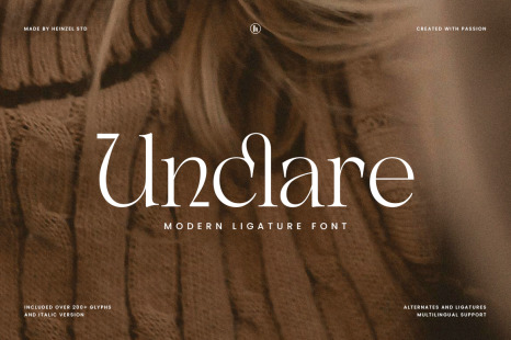 Unclare Modern Ligature Font - Brand logo