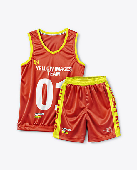 Basketball Kit Mockup - Basketball+Uniform+Mockup+-+Front+View+in+Apparel+Mockups+...