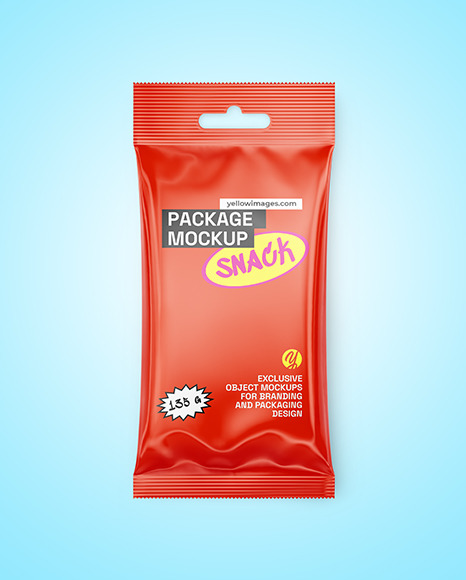 Glossy Snack Package Mockup
