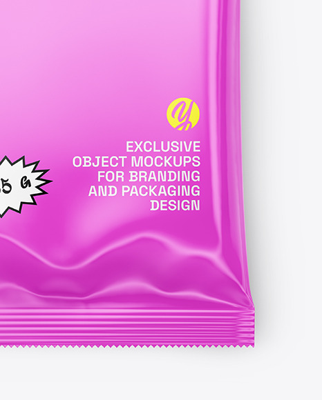 Glossy Snack Package Mockup
