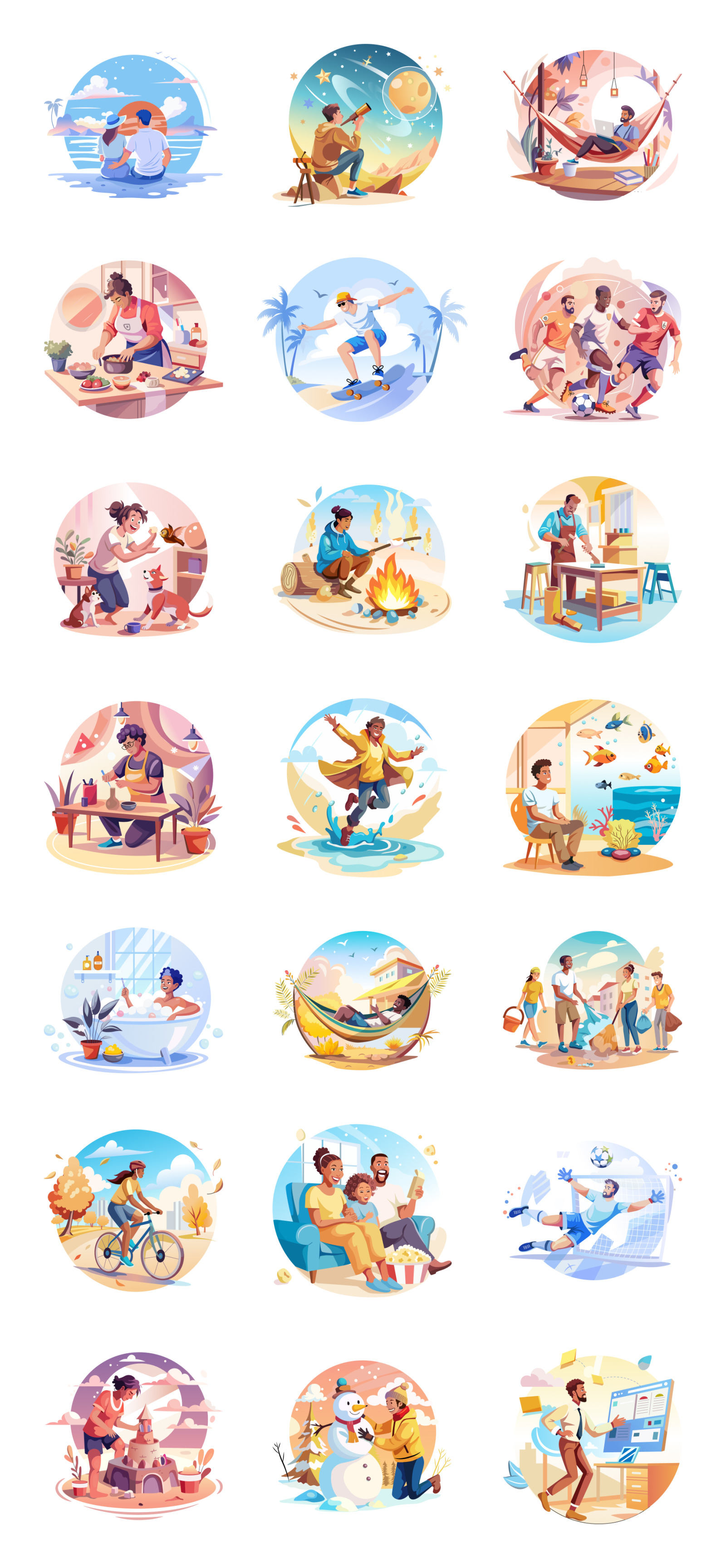 Joyful Life Illustration Set