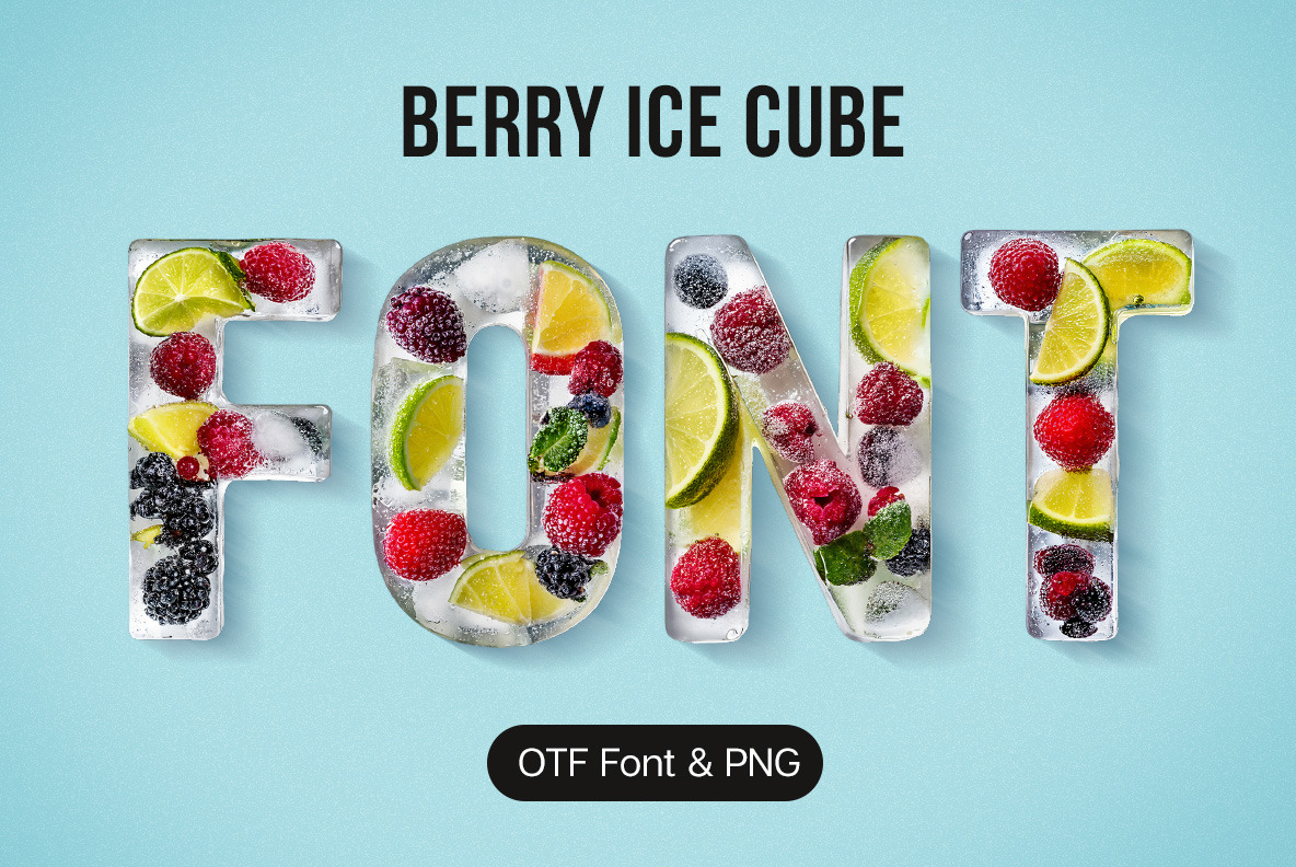 Berry Ice Cubes Font Berry Ice Cubes Font