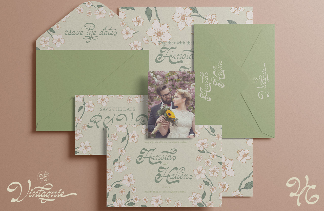UT Vintagnie - A Reversed Contrast Script Font UT Vintagnie - A Reversed Contrast Script Font