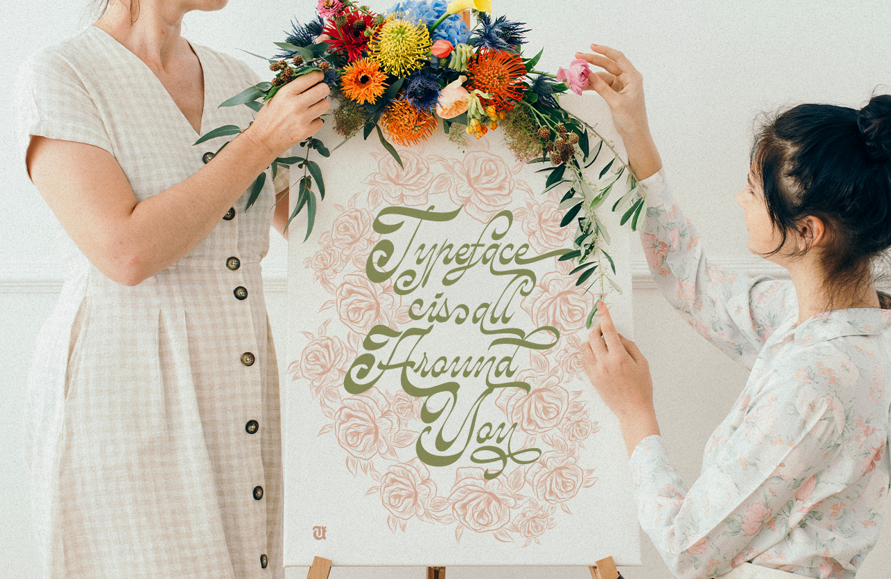UT Vintagnie - A Reversed Contrast Script Font UT Vintagnie - A Reversed Contrast Script Font