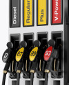 Fuel Dispenser Mockup - Half Side View